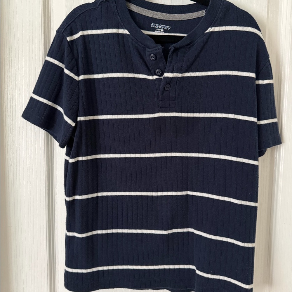 Old Navy Dark Blue Buttoned Top